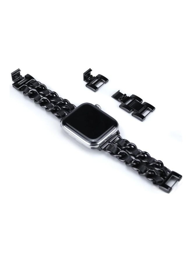 HuHa Denim Chain Stitching Watchband For Apple Black - Image 4