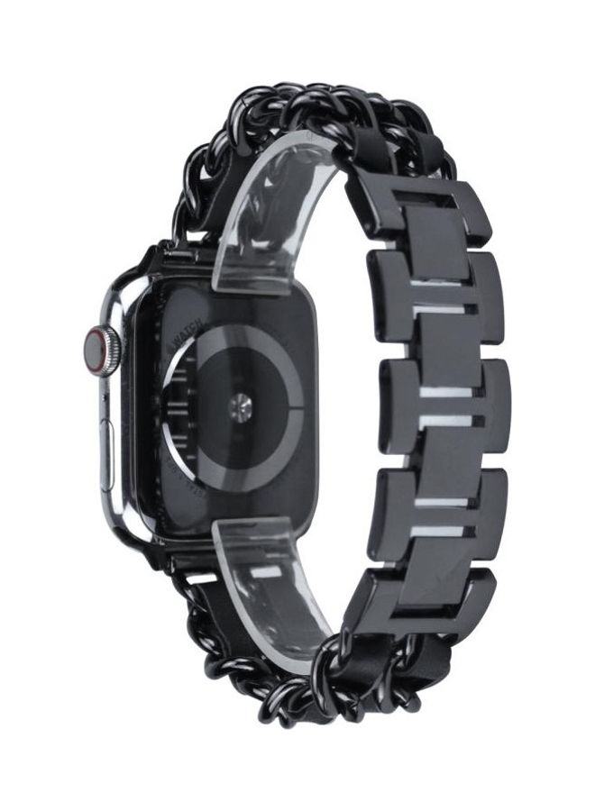 HuHa Denim Chain Stitching Watchband For Apple Black - Image 1