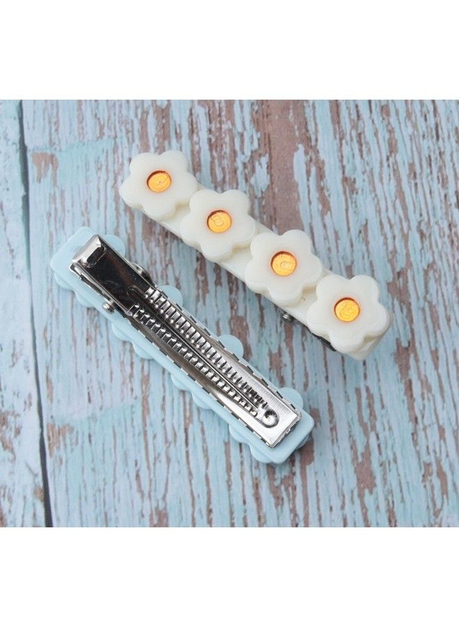sowaka 5 Pcs Flower Hair Clips Acrylic Cute Alligator Clips Metal Non Slip Hair Accessories Headwear For Women Girls Long Thick Thin Short Hair Barrettes Birthday Gift - Image 4