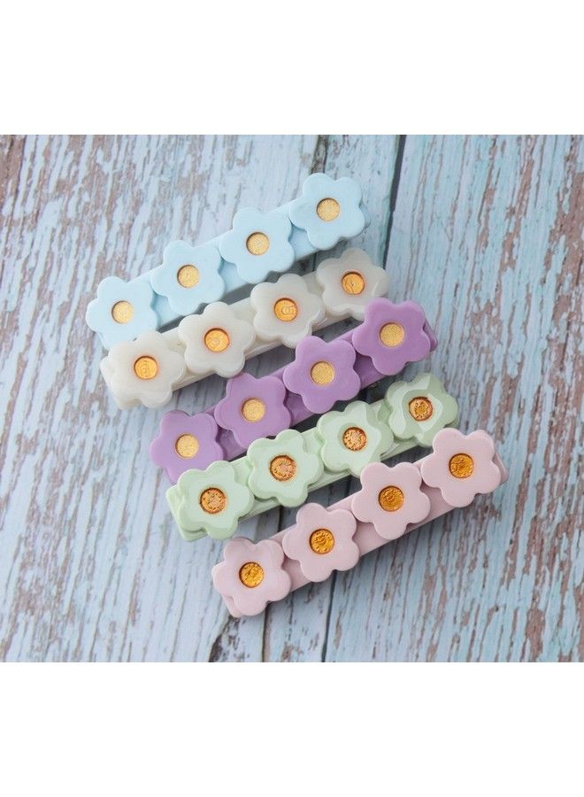 sowaka 5 Pcs Flower Hair Clips Acrylic Cute Alligator Clips Metal Non Slip Hair Accessories Headwear For Women Girls Long Thick Thin Short Hair Barrettes Birthday Gift - Image 5