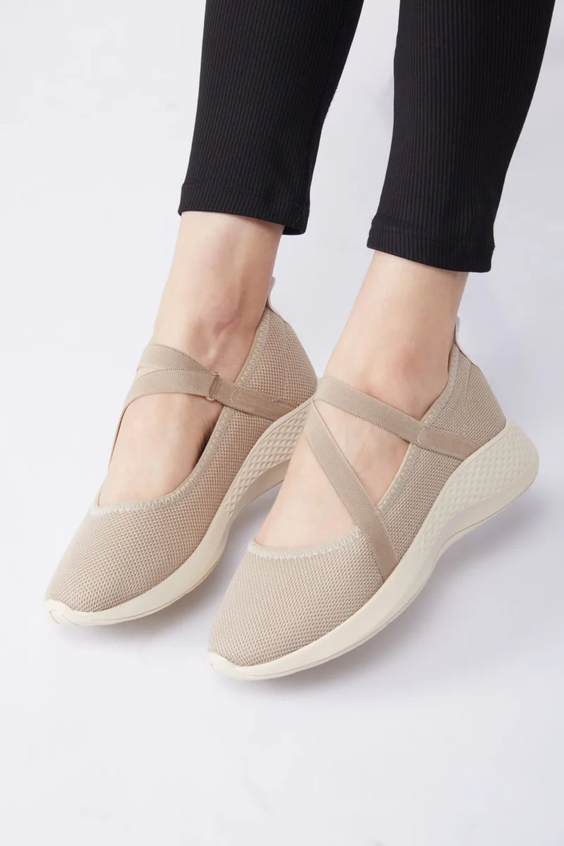 Tofisa Women's Mink Elastic Mesh Sneakers - 24929