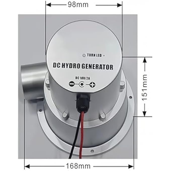 OLONETO 36W/50W/100W Micro Hydro Generator 12V/24V, Small Water Turbine Generator, Permanent Magnet Brushless Hydroelectric Power Generator(50W) - Image 2