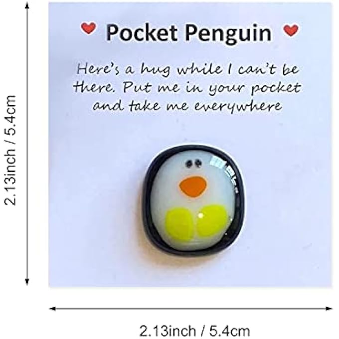 Qitiieli A Little Pocket Penguin Hug, Mini Cute Animal Decoration Funny Pocket Hug Penguin Stress Relief Toy with Card, Unique 2026 Special Encourage, Valentine Day Gifts for Him or Her, Boyfriend, Girlfriend - Image 5