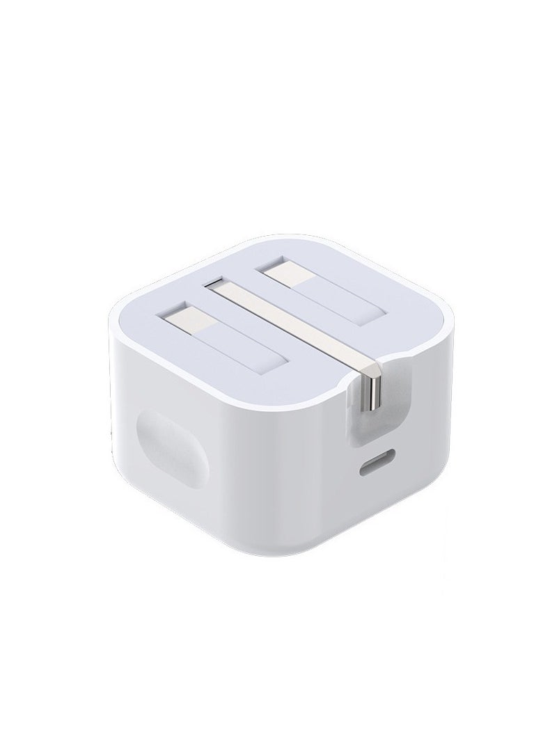 General - 20W UK standard type-c charger for iPhone adapter Folding triangle PD fast charging - Image 1
