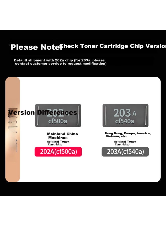 Vcolor 202a/cf500a Toner Cartridge Compatible With Hp M281fdw/254dw/dn/280nw Laser Printer Copier Ink Cartridge Powder Box - Image 1