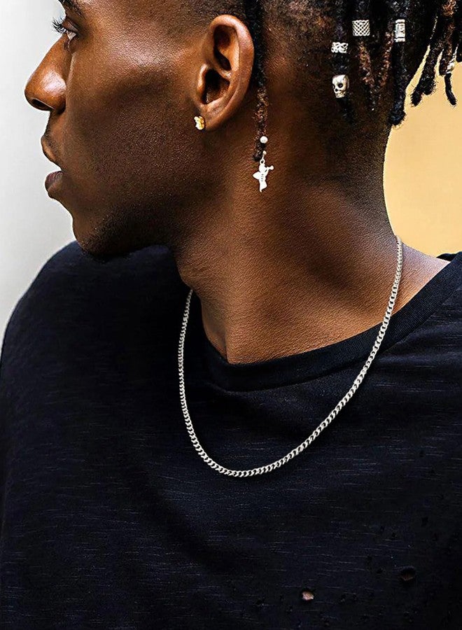 ChainsHouse Chain for Men Stainless Steel Cuban Link Chain Necklace 3mm, Hip hop Chain Men Jewelry Gift 20 Inch - Image 4