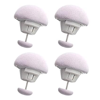 Sipplers Sipplers Mushroom Shape Duvet Clips, Non-Slip Cover Fixator, Comforter Quilt Holder with One-Key Unlock for Blanket Bed Sheet Curtain Socks Mattress Covers (4, Grey, Standard)  - Image 1