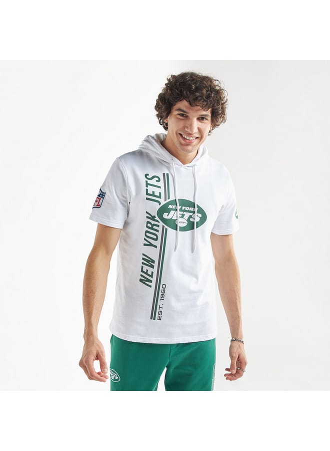 Splash FAV New York Jets Print NFL League Hooded T-shirt  - Image 1