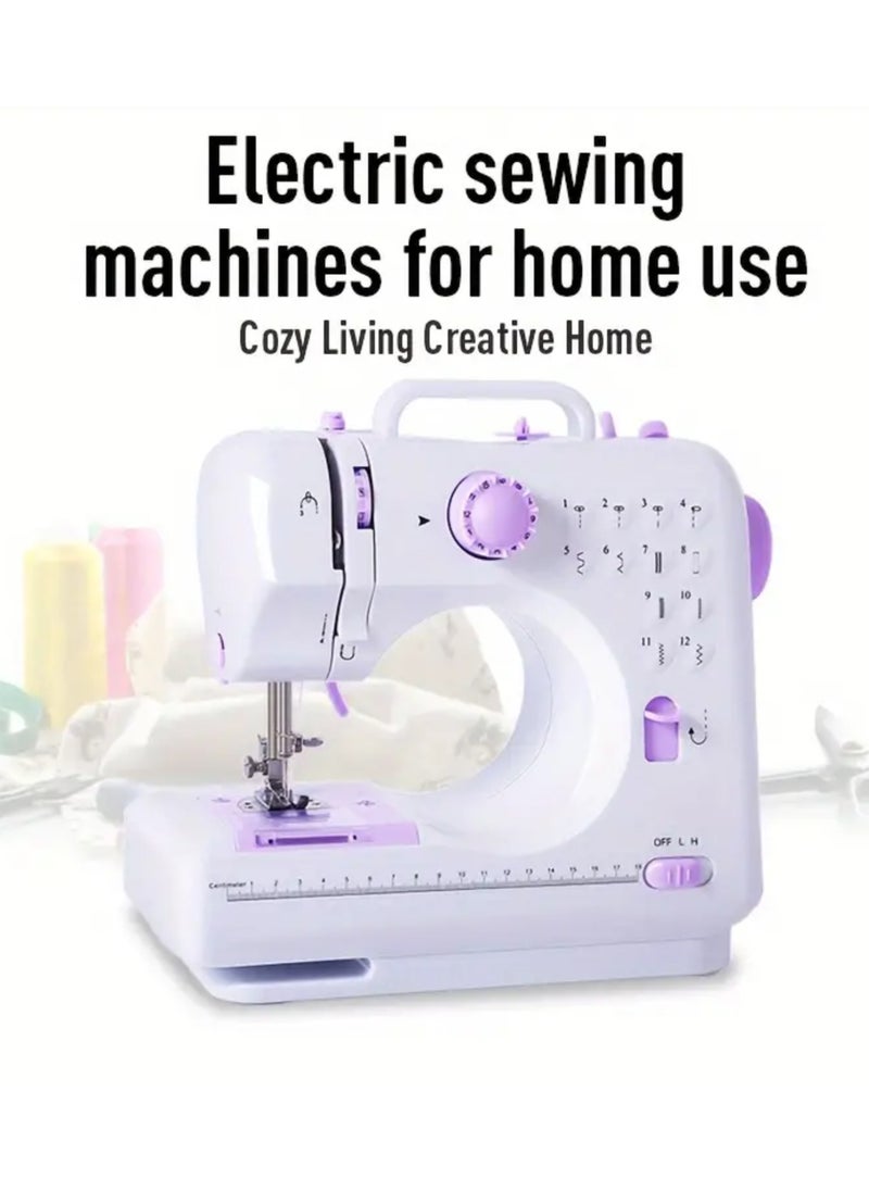 Generic Sewing Machine,Portable Electric Sewing Machine Multifunctional,Home Sewing Machine,Adjustable Speed Overlock 12 Stitches Patterns  - Image 2