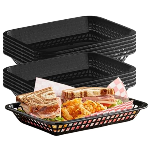 TableCraft Products C1079BK Cash and Carry Grande Basket, Large, Black (Pack of 12) - Image 1