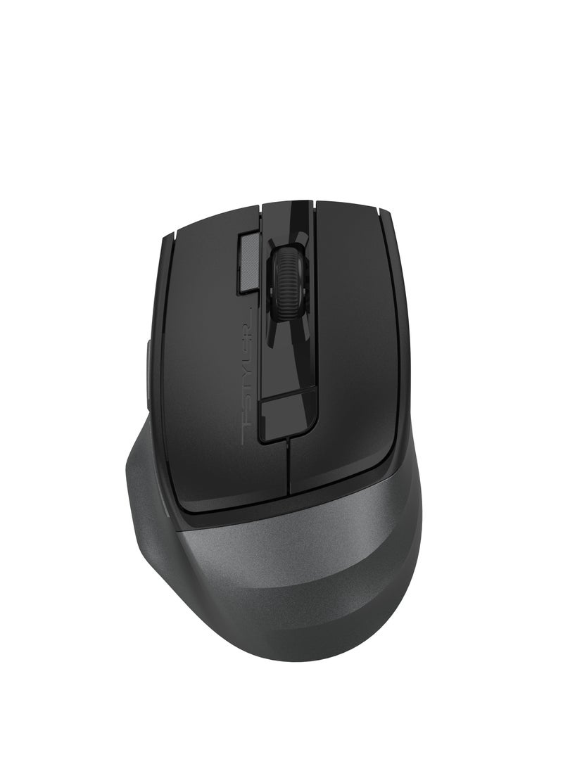 A4TECH Fstyler Dual-Functions Rechargeable Mouse, [Desk+Air] Bluetooth & 2.4GHz Air Illuminate FB45CS Air2, Switch up to 3 Devices, DPI 1000-1200-1600-2000, For Windows / Mac / Chrome OS / Android, Grey  - Image 1