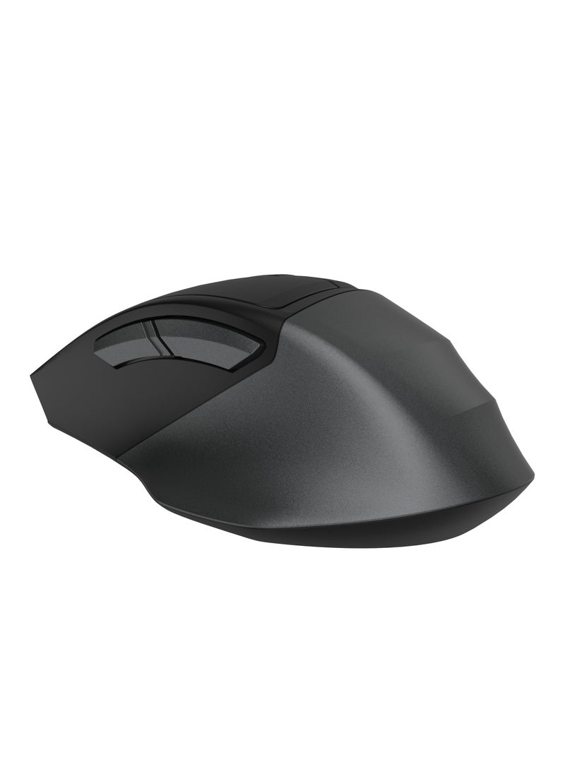 A4TECH - Fstyler Dual-Functions Rechargeable Mouse, [Desk+Air] Bluetooth & 2.4GHz Air Illuminate FB45CS Air2, Switch up to 3 Devices, DPI 1000-1200-1600-2000, For Windows / Mac / Chrome OS / Android, Grey - Image 1