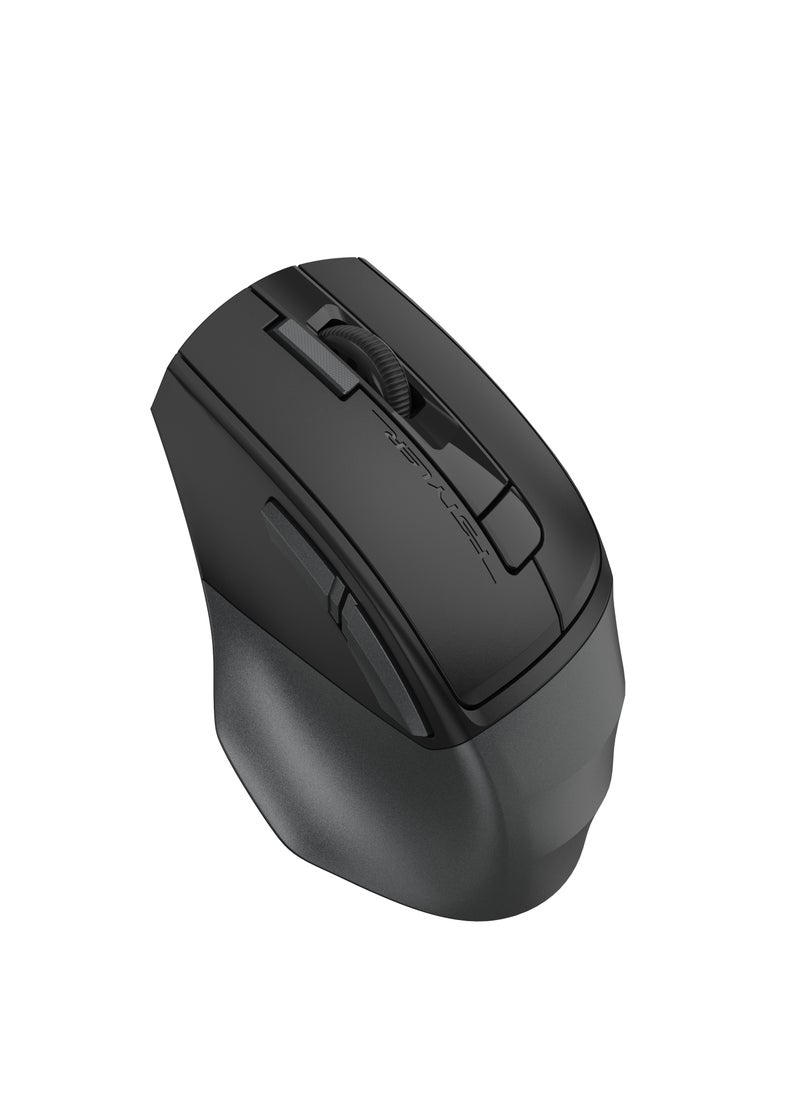 A4TECH - Fstyler Dual-Functions Rechargeable Mouse, [Desk+Air] Bluetooth & 2.4GHz Air Illuminate FB45CS Air2, Switch up to 3 Devices, DPI 1000-1200-1600-2000, For Windows / Mac / Chrome OS / Android, Grey - Image 1