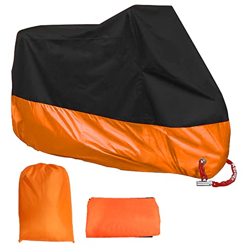 Acelane Motorcycle Cover, All Season Waterproof Outdoor Dustproof Durable Vehicle Cover with Lock Holes Fits up to 116 inches for Harley Davidson, Honda, Suzuki,Yamaha and More - Image 1