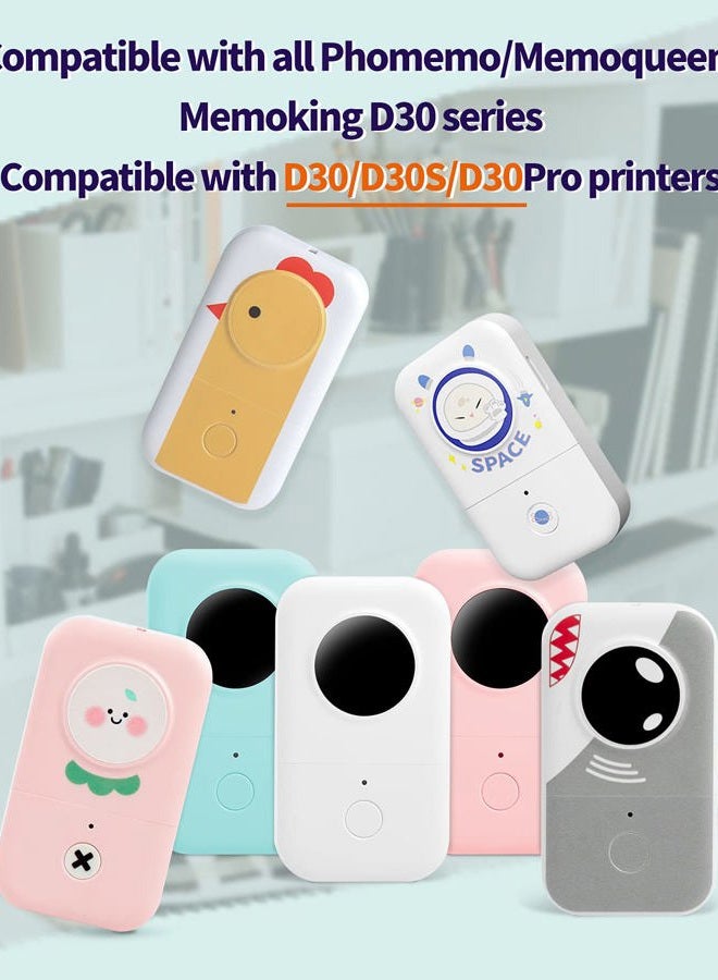 Memoqueen Phomemo D30 Thermal Label, self-Adhesive Label, 1/2"* 7/8"(14mm*25mm), Compatible with PhomemoD30 Label Printer, Suitable for Home, Office, School, 250 Labels/roll, 3 Roll，Transparent - Image 2
