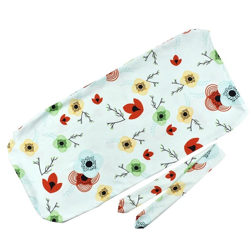 Bluejw Newborn Swaddle Sleeping Bag with Headband Set - Organic Cotton Baby Wrap Swaddlers Cocoon - Image 1