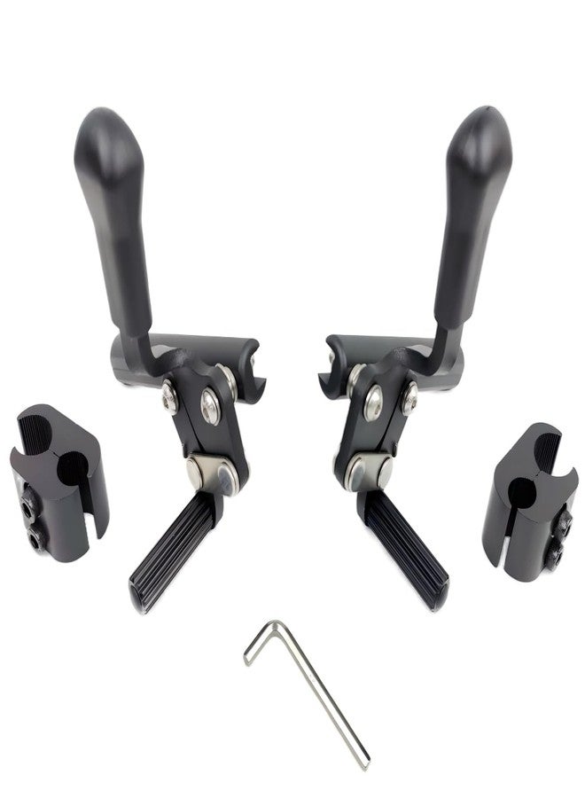 ActveMob Wheelchair Brake(Left/Right),Push to Lock Flush Mount Wheel Lock,DIY,W/Tools and 1" Wheel Lock Clamp,Aluminums,for Ki Mobility and Sunrise Wheelchair. Replacement Parts,1Pr,Black. - Image 4