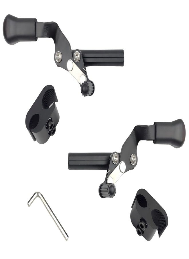 ActveMob Wheelchair Brake(Left/Right),Push to Lock Flush Mount Wheel Lock,DIY,W/Tools and 1" Wheel Lock Clamp,Aluminums,for Ki Mobility and Sunrise Wheelchair. Replacement Parts,1Pr,Black. - Image 2