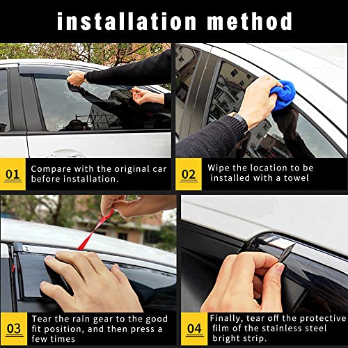 AUTOXYGEN Car Rain Wind Door Visor/Side Window Deflector/Unbreakable/Rain Guard/Wind Guard Accessories Compatible For Polo (Set of 4Pcs) - Image 4