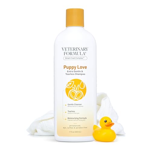 Veterinary Formula Smart Coat Complex Puppy Love Extra Gentle Tearless Shampoo, 17 Fl oz – for Pups Over 6 Weeks – with Fresh Scent, Long-Lasting Clean – Won't Dry Out Delicate Skin - Image 1