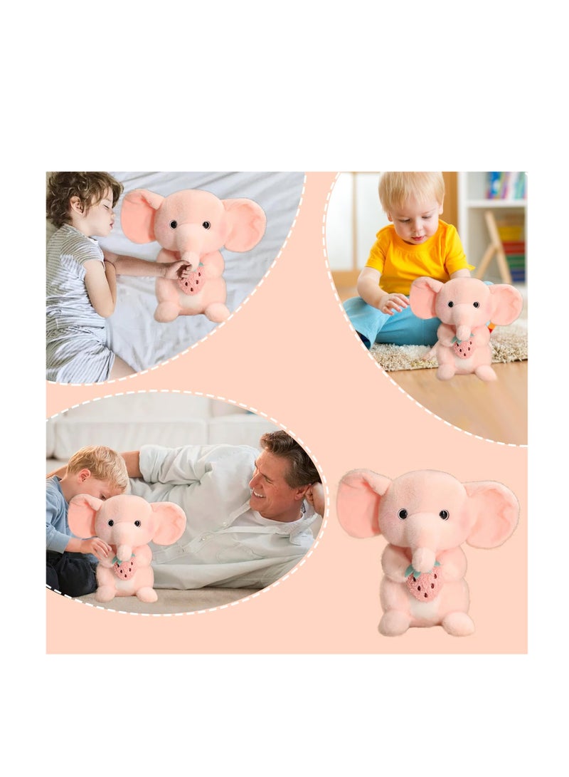 Excefore Cute Elephant Plush Stuffed Pillow, Cute Elephant Pillow, Very Soft Hugging Toy Gifts for Bedding, Kids Sleeping Cute Pillow, Soft Plush Doll for Gift, Boys, Girls, Kids Room Decor, Pink - Image 3