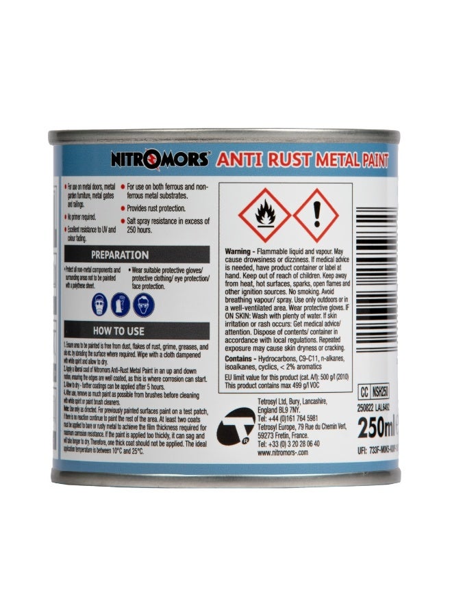 Nitro Mors Nitromors Hammered Metal Paint - Durable Finish for Metal Doors, Garden Furniture & Railings, UV & Rust Protection,Silver 250 ml - Image 2