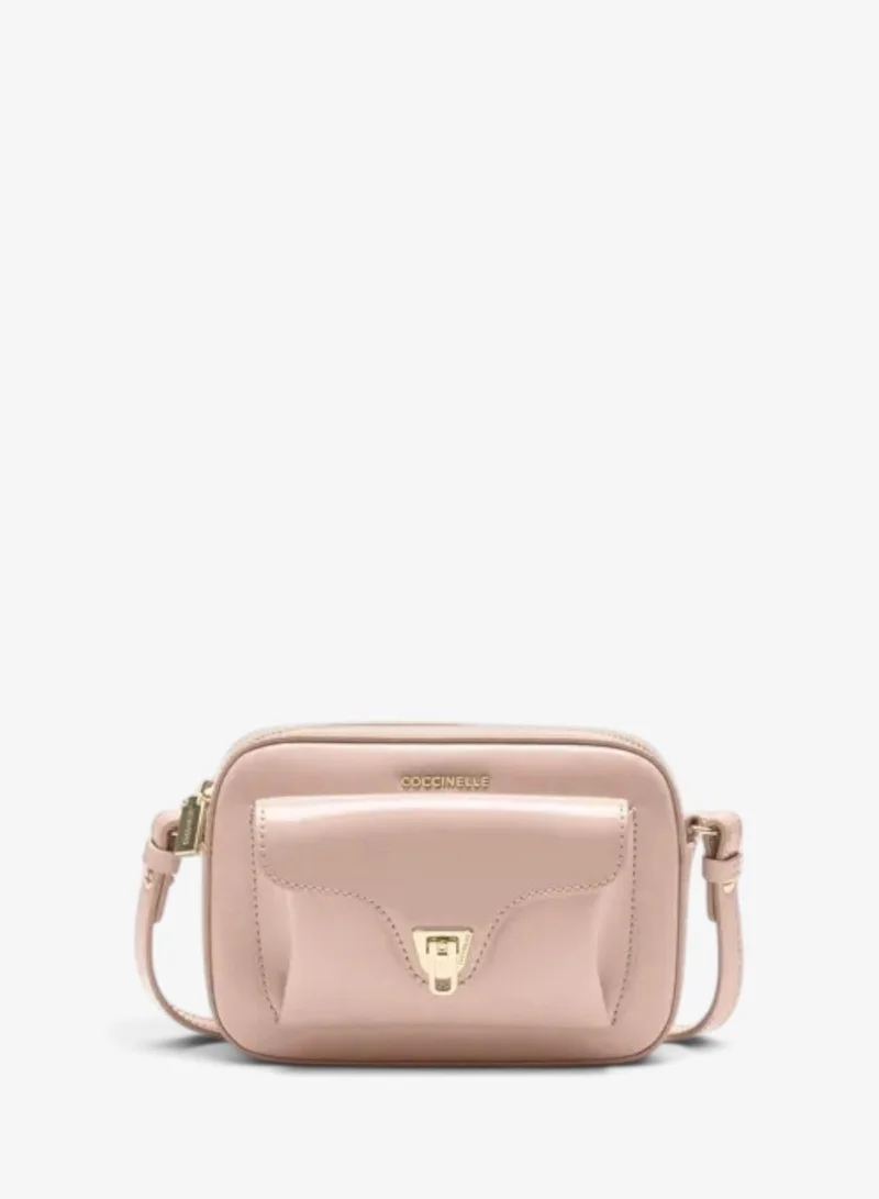Beat Shiny Calf Leather Crossbody Bag