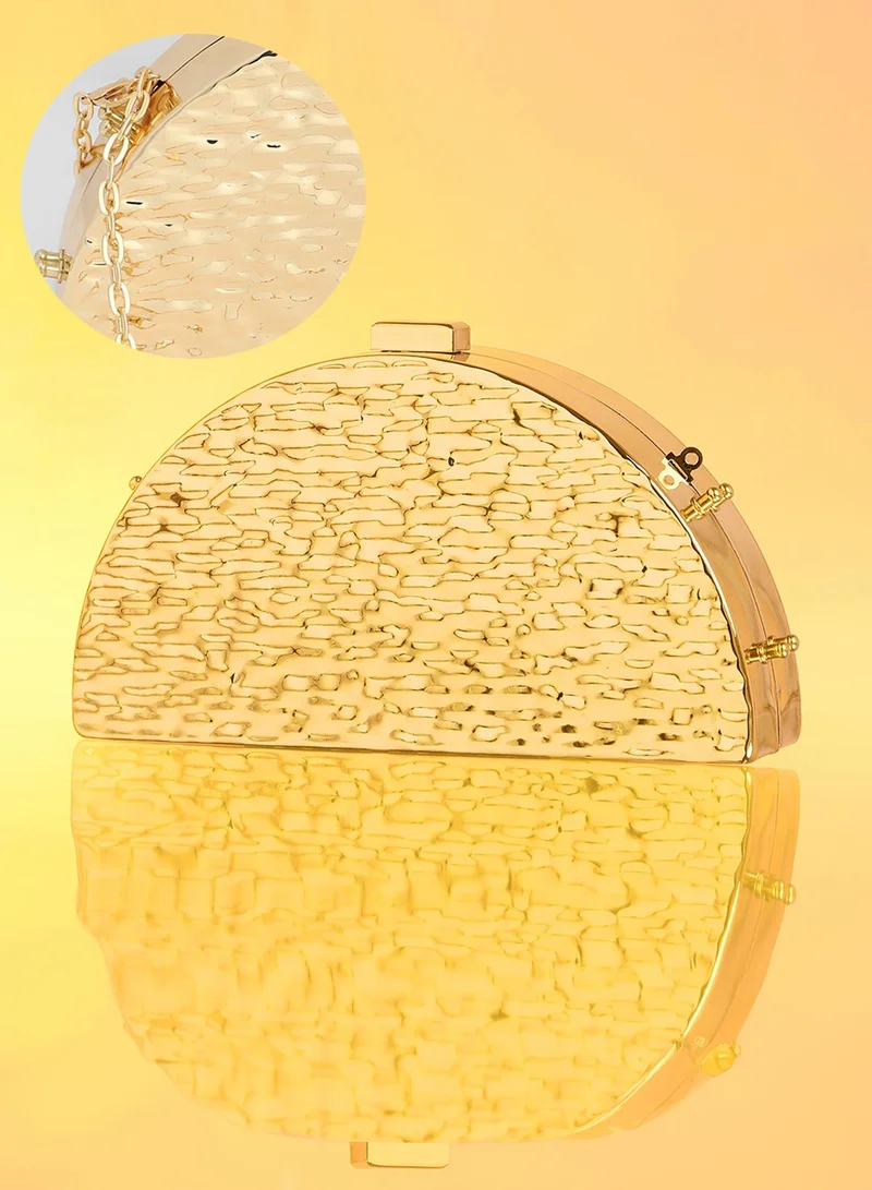 Haute Sauce Solid Push Lock Regular Acrylic Clutch Bag For Women