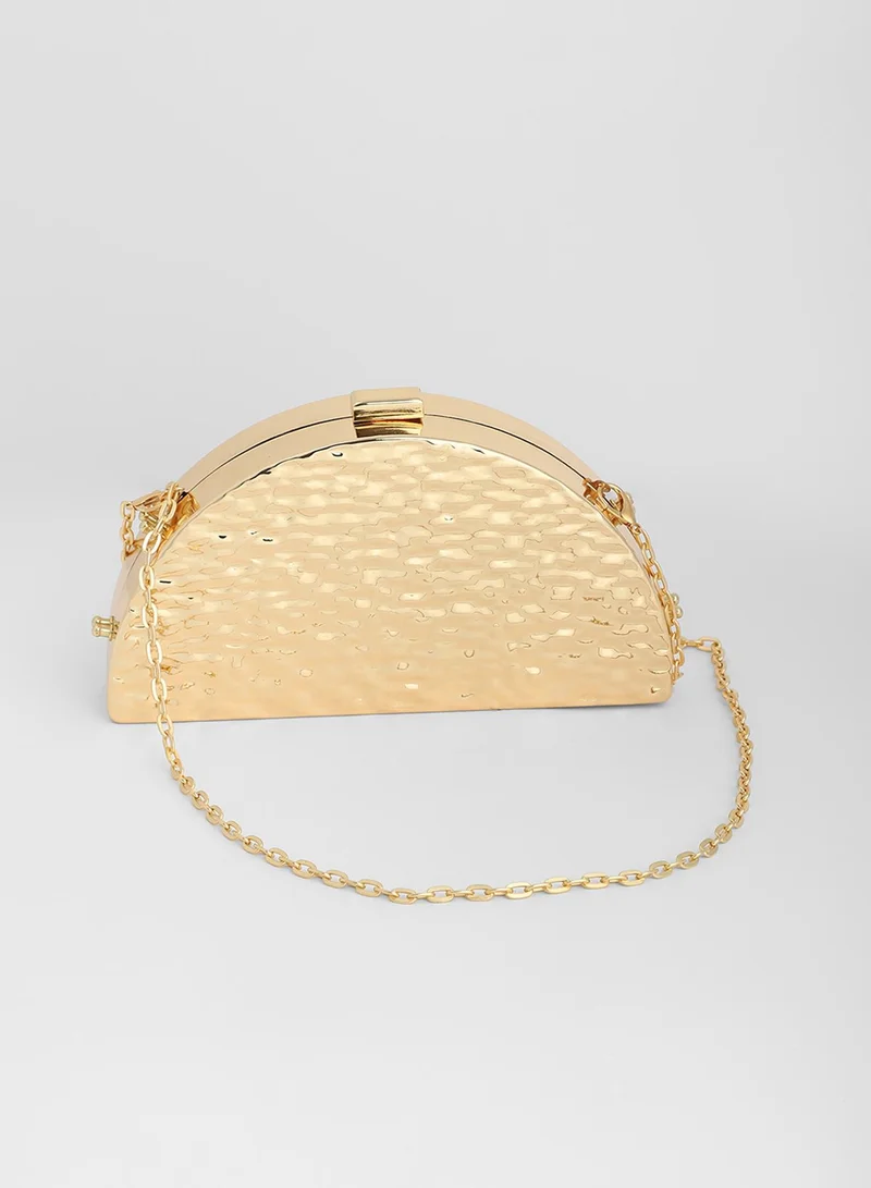 Haute Sauce Solid Push Lock Regular Acrylic Clutch Bag For Women