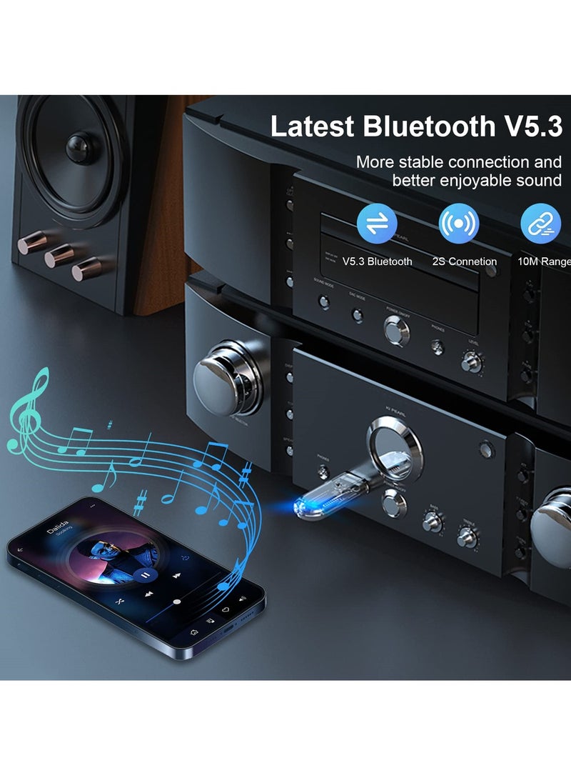 Generic - Mini Wireless Bluetooth Audio Receiver, Portable Adapter for Car, Headphones and Home Stereo, No Charging Needed - Image 1