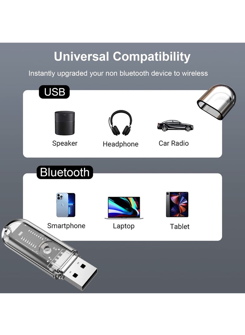Generic - Mini Wireless Bluetooth Audio Receiver, Portable Adapter for Car, Headphones and Home Stereo, No Charging Needed - Image 1