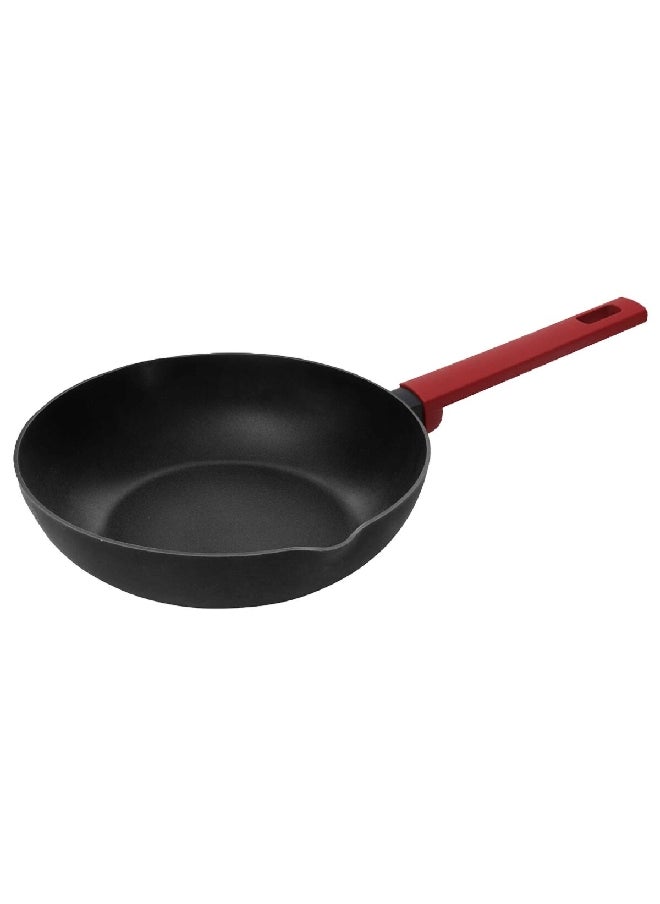 Betty Crocker Induction Bottom Non-Stick Wok with Bakelite Handle Black and Red 33.5 x 39.5 x 60.5 cm BC2052  - Image 2