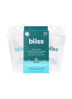 BLISS Bliss Clear Genius Blemish Patches - Salicylic Acid & Zinc for Fast Relief & Prevention, Clarifying Spot Treatment - 1 Pack  - Image 1