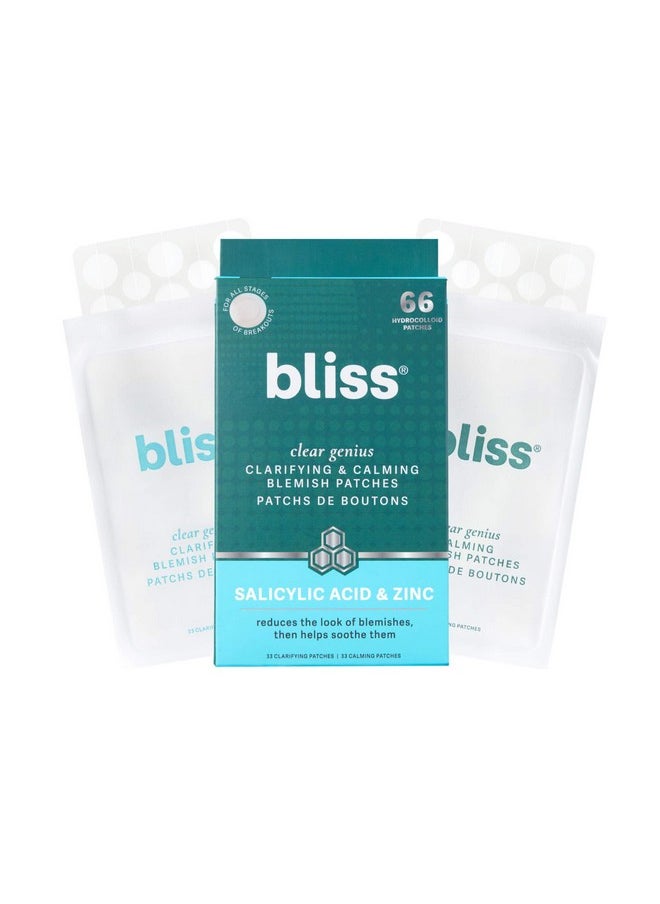 BLISS - Bliss Clear Genius Blemish Patches - Salicylic Acid & Zinc for Fast Relief & Prevention, Clarifying Spot Treatment - 1 Pack - Image 1