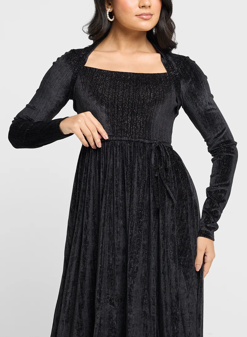ELLA Velvet A-Line Dress