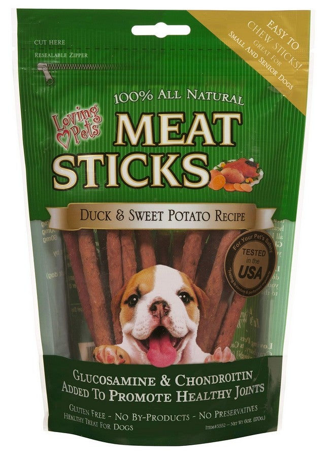 Loving Pets Gourmet Meat Sticks - Sweet Potato and Duck Recipe, Dog Treat, 6oz