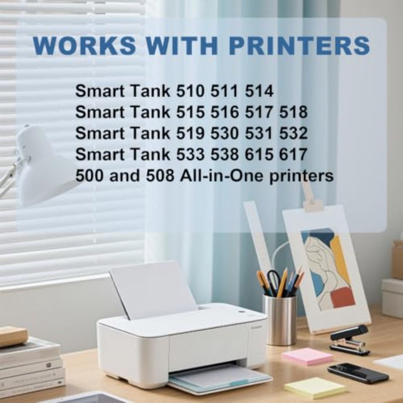 Smart Tank Plus 651 رأس الطباعة X4E75A M0H50A لسلسلة 500/510/530/610/550/570/650: 1 أسود + 1 رأس طباعة نافثة للحبر عالي الإنتاجية - Image 2