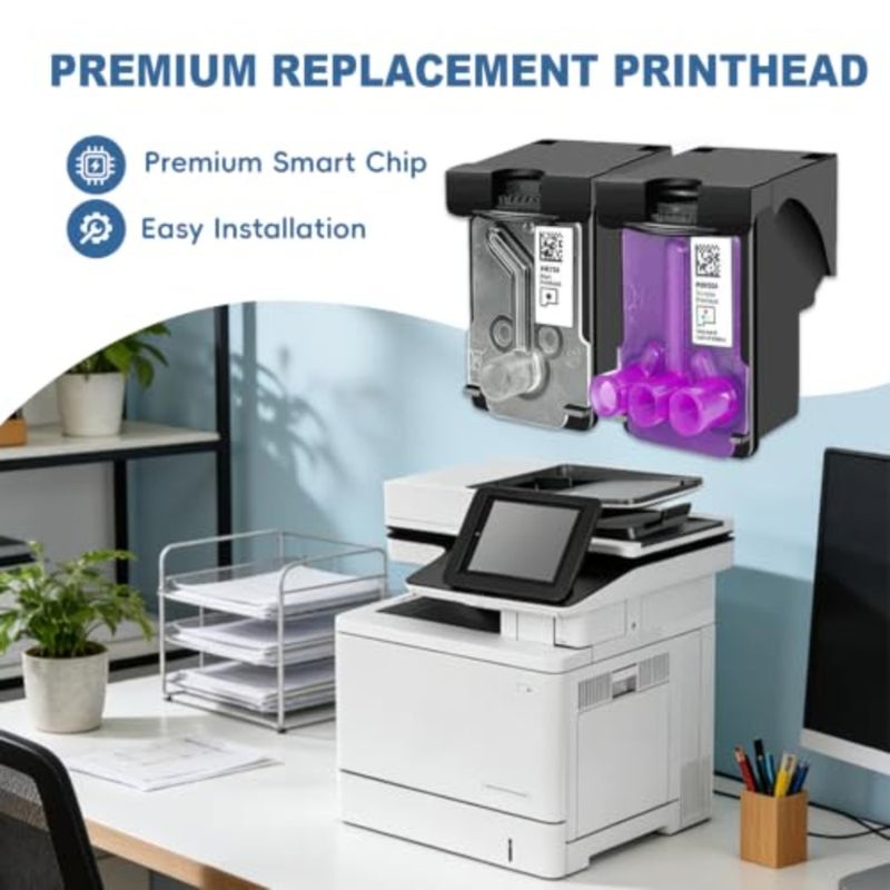 Smart Tank Plus 651 رأس الطباعة X4E75A M0H50A لسلسلة 500/510/530/610/550/570/650: 1 أسود + 1 رأس طباعة نافثة للحبر عالي الإنتاجية - Image 4