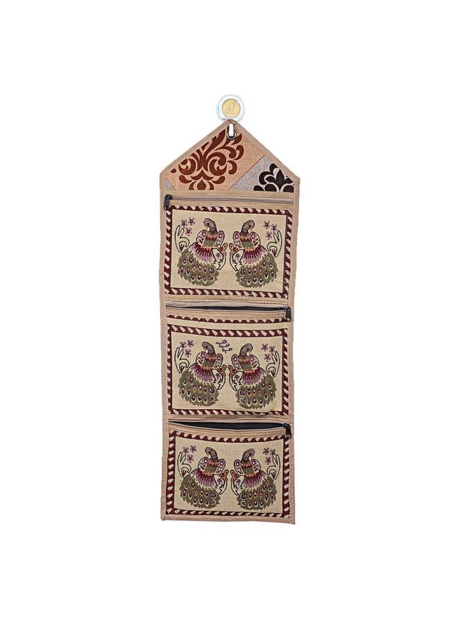 Kuber Industries Cotton 1 Piece Wall Hanging Magazine Letter Holder (Cream) -CTKTC7248 - Image 1