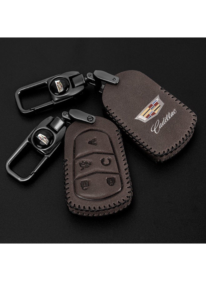 كاديلاك غطاء واقي مفتاح السيارة الجلدي مناسب لمفتاح كاديلاك XT5 XT4 XT6 CT5 CT6 ATSL XTS حالة قشرة مفتاح السيارة - Image 1