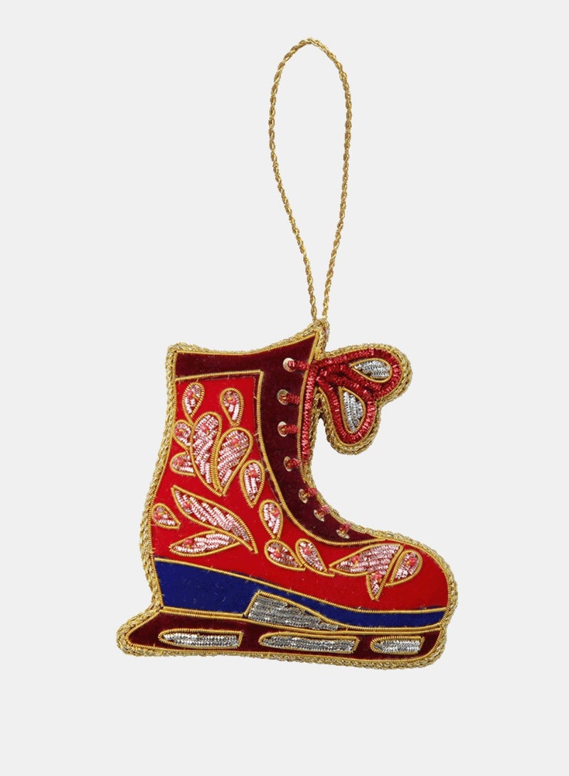 Baci milano Christmas Decoration FABRIC HANDMADE ORNAMENTS BOOT - Image 1