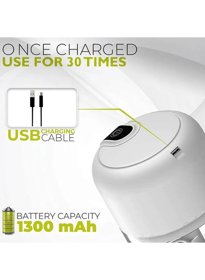 >250ML Electric Mini Garlic Chopper | USB Rechargeable Wireless Food Processor | Portable Food Chopper for Garlic, Onion, Ginger, Vegetables, Meat, Nuts & Baby Food | Easy to Clean | Grey - Image 2