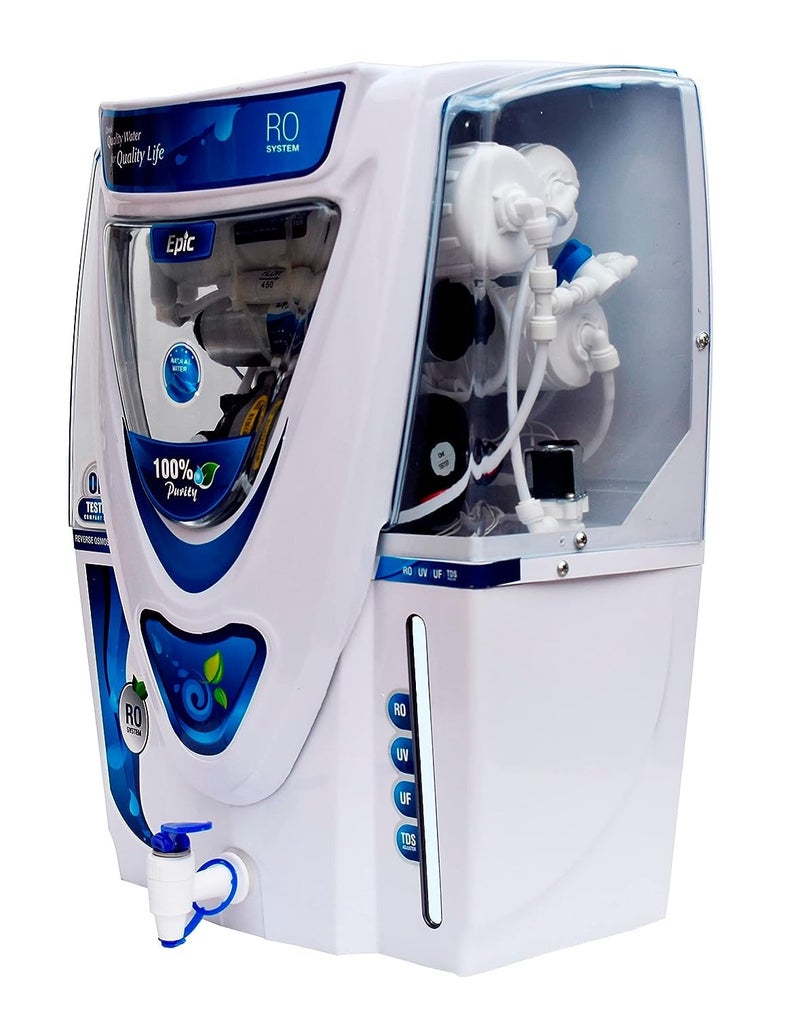 AQUAFRESH Epic Model 15 L Ro Uv Uf Tds Water Purifier 7 Stages PurificationSuitable For BorewellTankerMunicipal Water White Blue - Image 2