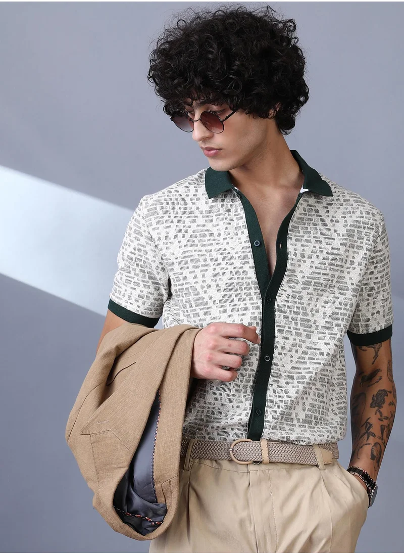 كامبوس سوترا Campus SutraPrinted Casual Shirt for Men