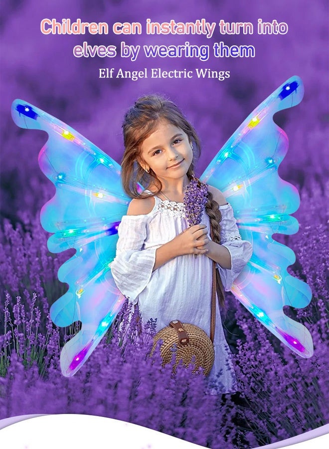 Fairy Wings Costume Accessories DIY Assembly with LED Lights and Music for Girls Party Birthday Butterfly Wings Children's Toys Role Play - Image 4