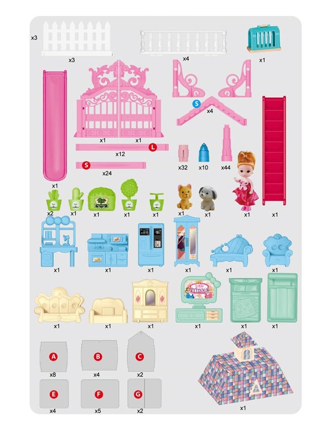 Beauenty Doll House,Dream House for Girls Pretend Toys-3 Story 8 Rooms Dollhouse,Toddler Playhouse DIY Building Kids Gift for for 3-10 Year Old Girls. - Image 5