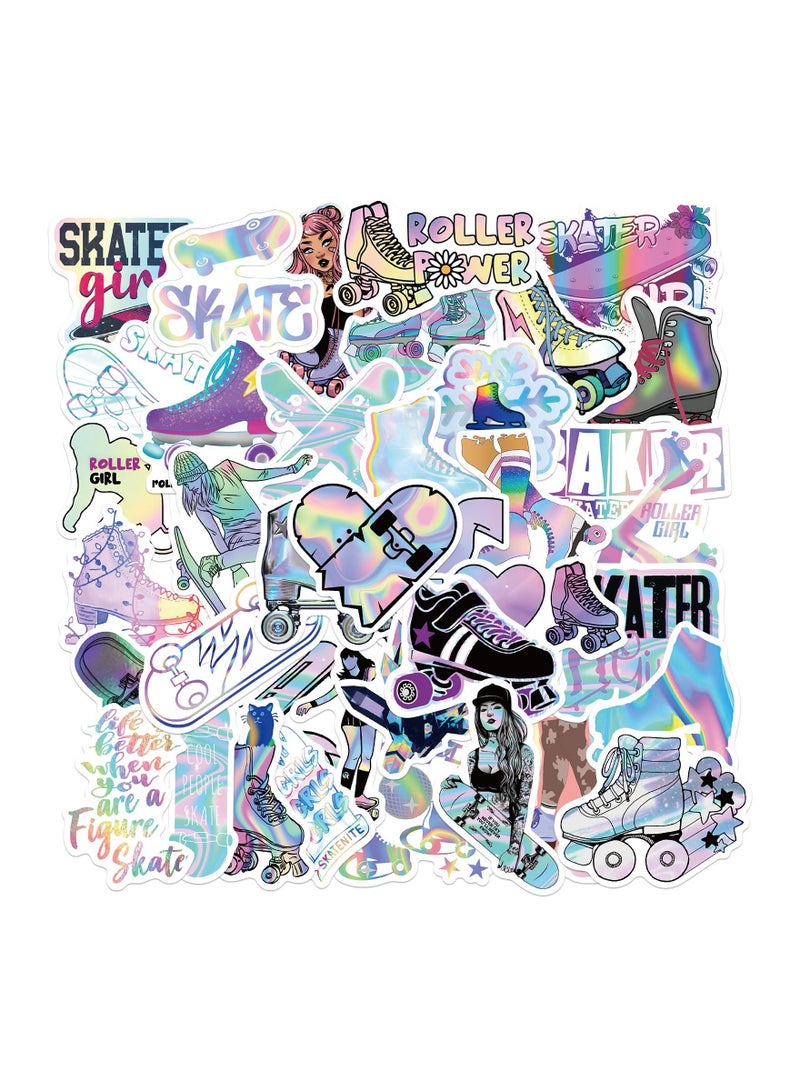 50 Pcs Waterproof Stickers Cute Vinyl Vsco Aesthetic Sticker Laptop Skateboard Luggage Computer Water Bottle Graffiti Sticker Packs for Kids Teens Girls Adults