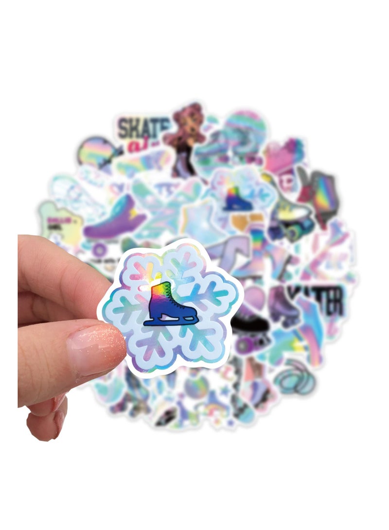 50 Pcs Waterproof Stickers Cute Vinyl Vsco Aesthetic Sticker Laptop Skateboard Luggage Computer Water Bottle Graffiti Sticker Packs for Kids Teens Girls Adults