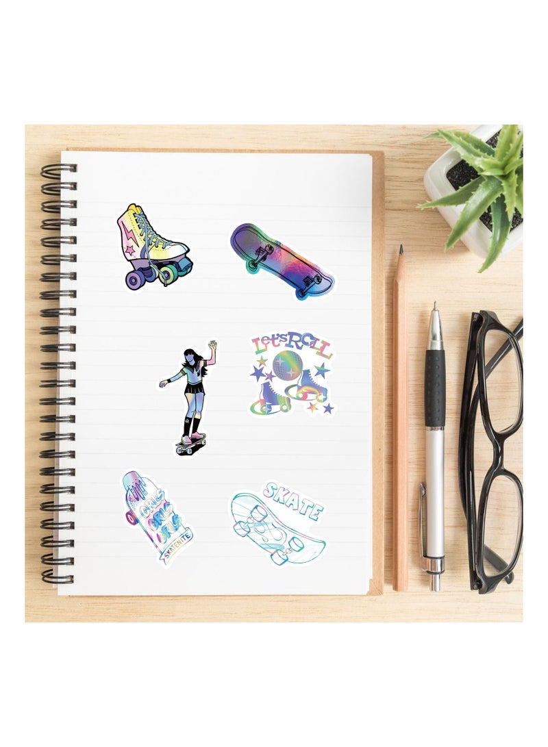 50 Pcs Waterproof Stickers Cute Vinyl Vsco Aesthetic Sticker Laptop Skateboard Luggage Computer Water Bottle Graffiti Sticker Packs for Kids Teens Girls Adults