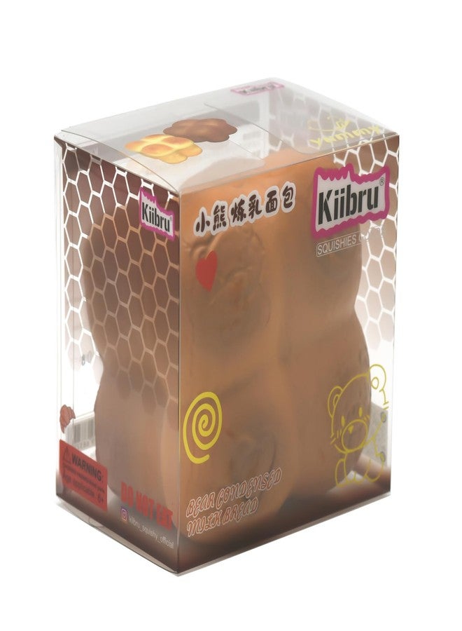 Kiibru 2025 Petals Jumbo Bread Squishy Slow Rising Bear Scented Bread Squishies Stress Relief Toys Gift (Chocolate) - Image 5